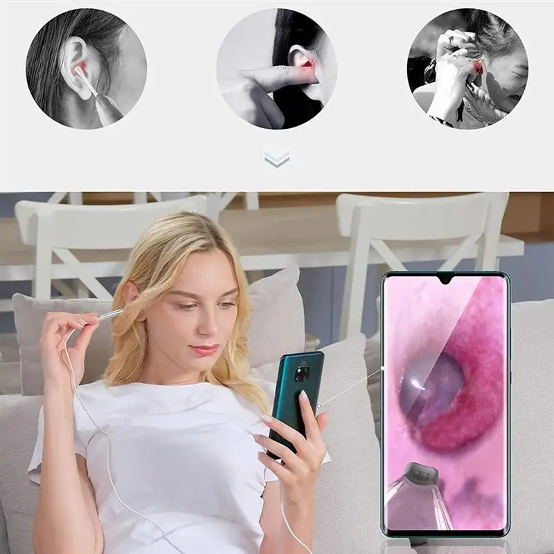 

1 Set Digital Ear Otoscope Visual 3.9mm Ear Inspection Camera Ear Otoscope for Man Travel