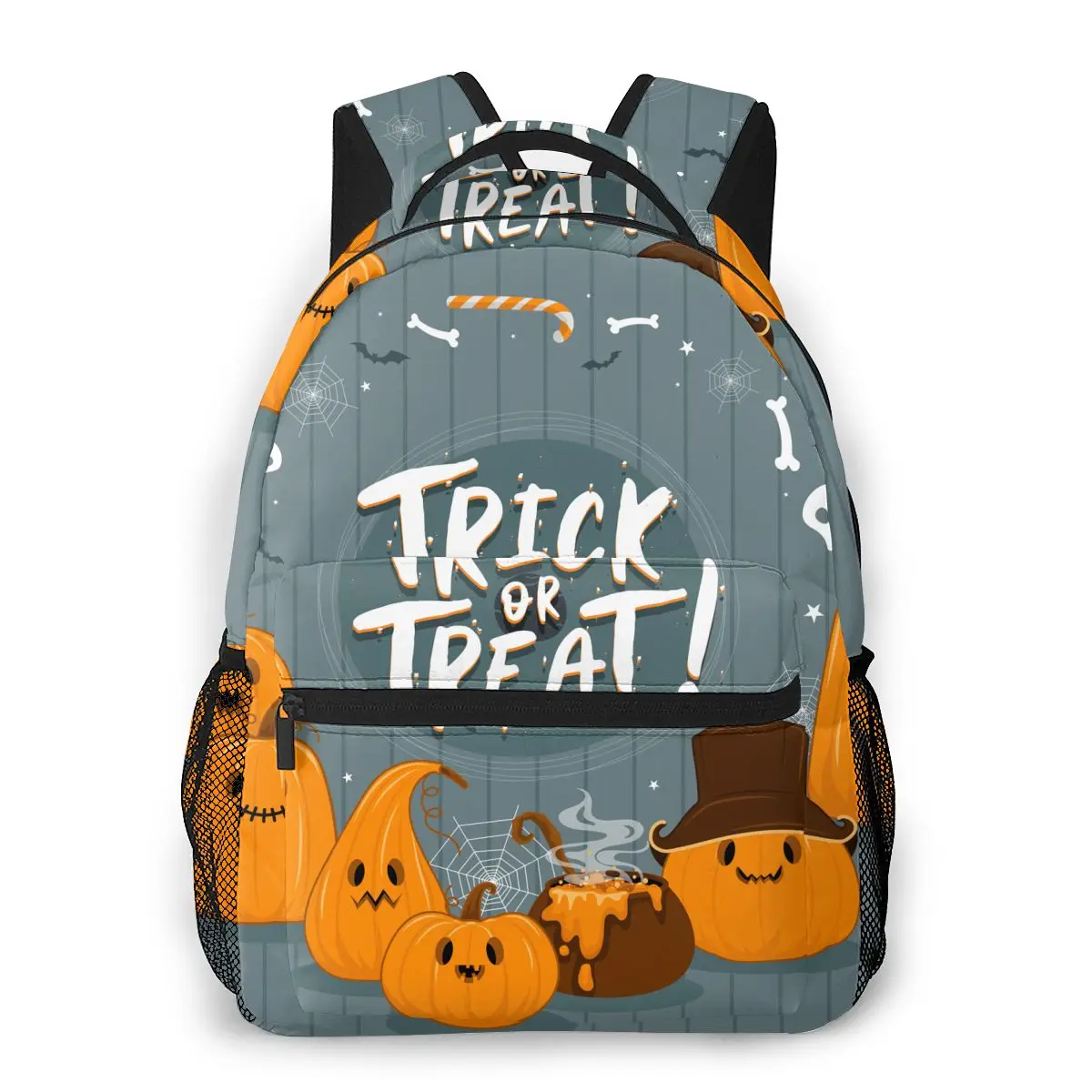 

Happy Halloween With Pumpkin Backpack School Bags Casual for Teenager Girls Shoulder Bag Travel Bags