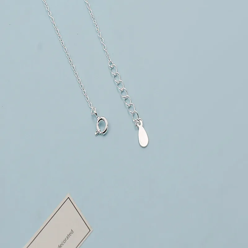 Модное ожерелье серебряного цвета S925 для женщин маленькое с подвеской в виде