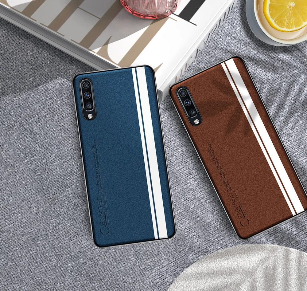 Чехол для samsung A50, роскошный кожаный силиконовый мягкий защитный чехол для samsung Galaxy A30 A50 A70, противоударный чехол