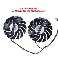 87mm pld09210b12hh computer graphics card cooling fan for msi rx 470 480 570 580 armor vga cooler fan radiator 4 pins