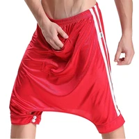 new mens home five point pants fashion hip hop open crotch shorts nightclub stage dance metrosexual cool shorts