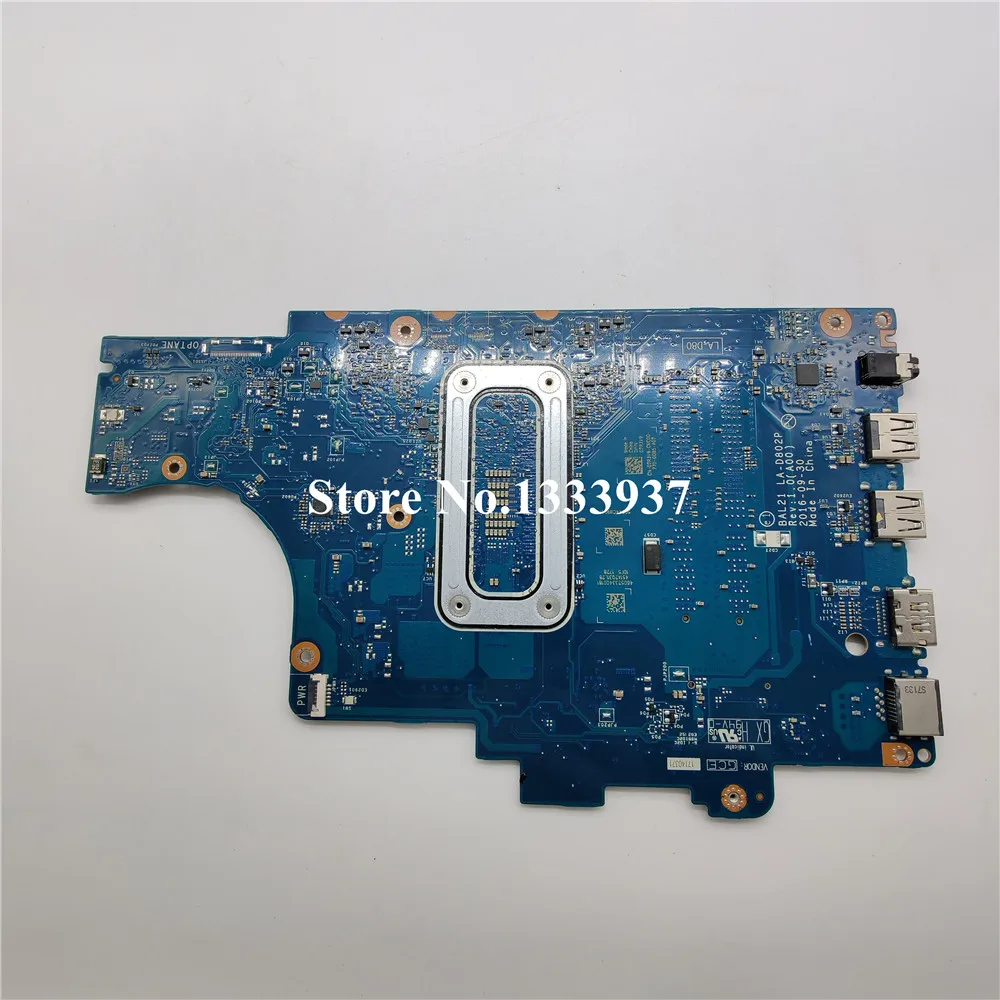 CN-02R3V9 02R3V9 2R3V9 материнская плата для ноутбука Dell Inspiron 5567 5767 I3-6006U LA-D802P MB тест