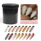 MSHARE 250 г Блестящий Полиакриловый гель Блестящий мерцающий акриловый гель для наращивания ногтей