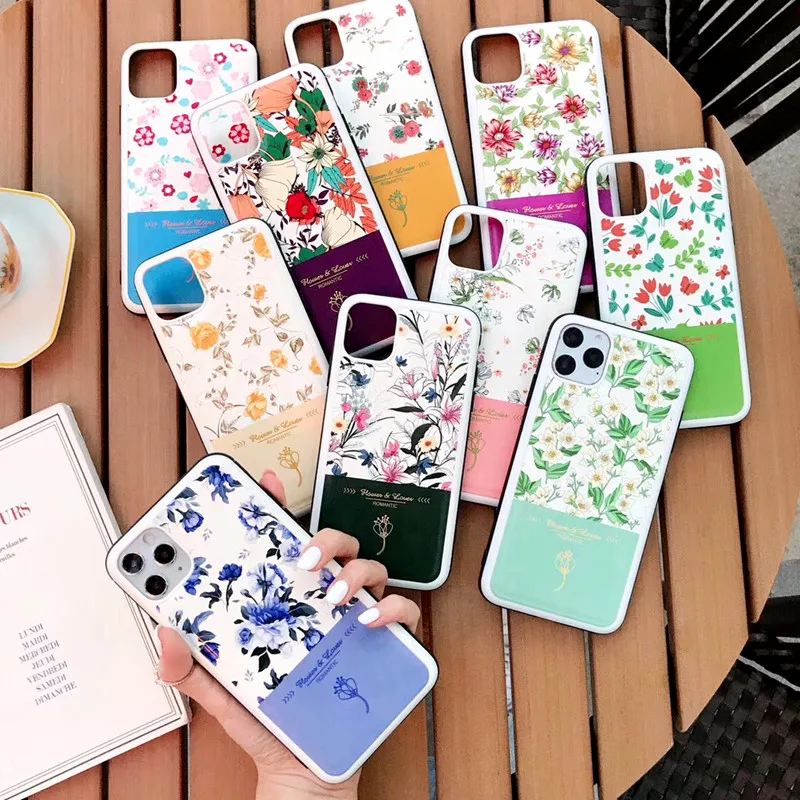 Мягкий чехол из искусственной кожи с рельефным цветком для телефона iPhone 11 Pro Max XS XR