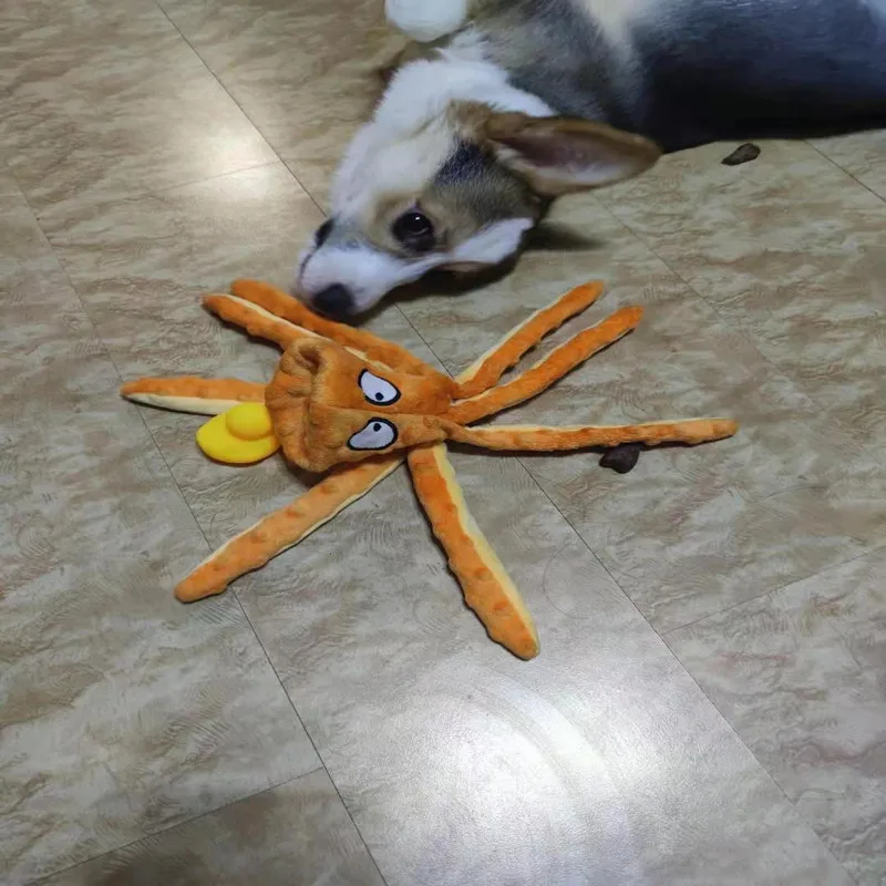 

Dog Toys For Medium-Sized And Large-Sized Pets Fun Interactive Sounding Bite-resistant Nibble Octopus Pet Accessories