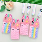 Пузырьковый чехол для телефона Samsung A32 A12 A71 A51 A52 S20 FE Note20 S21 Ultra S10 S9 Plus A72 A21 A11