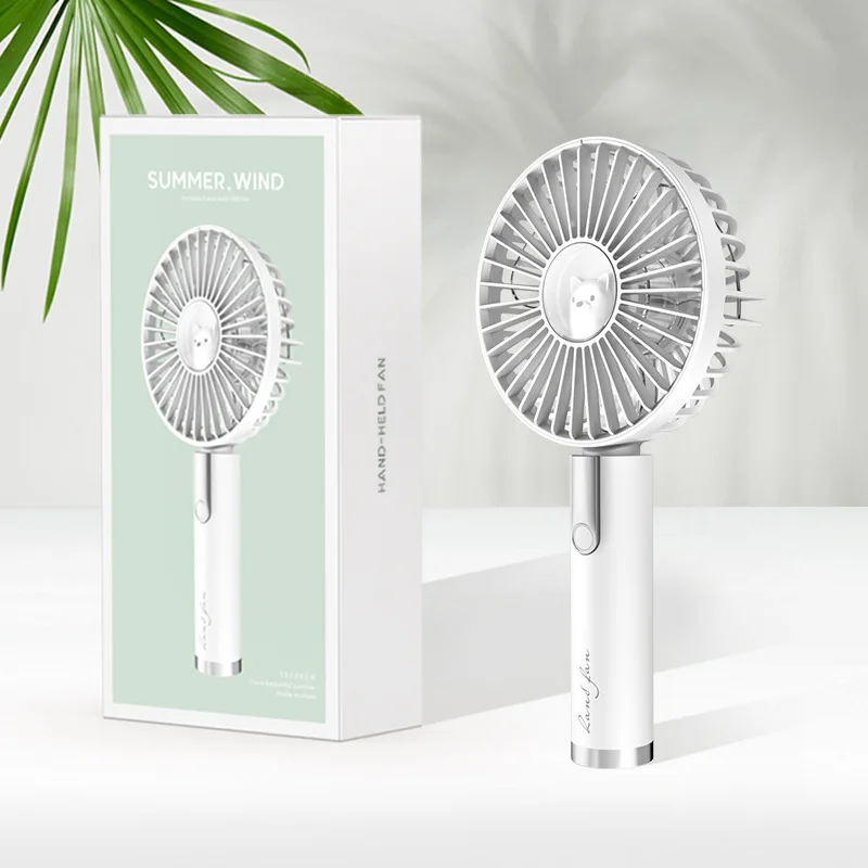 

2021 New Handheld Fan Usb Rechargeable Portable Creative Small Electric Fan 3 Speed Wind Speed Travel Fan Lasting Battery Life