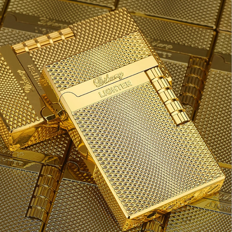 

Clear Ping Sound Lighter Grinding Wheel Gas Cigarette Lighters Creative Men Metal Gas Inflatable Butane Flame Lighter Best Gift