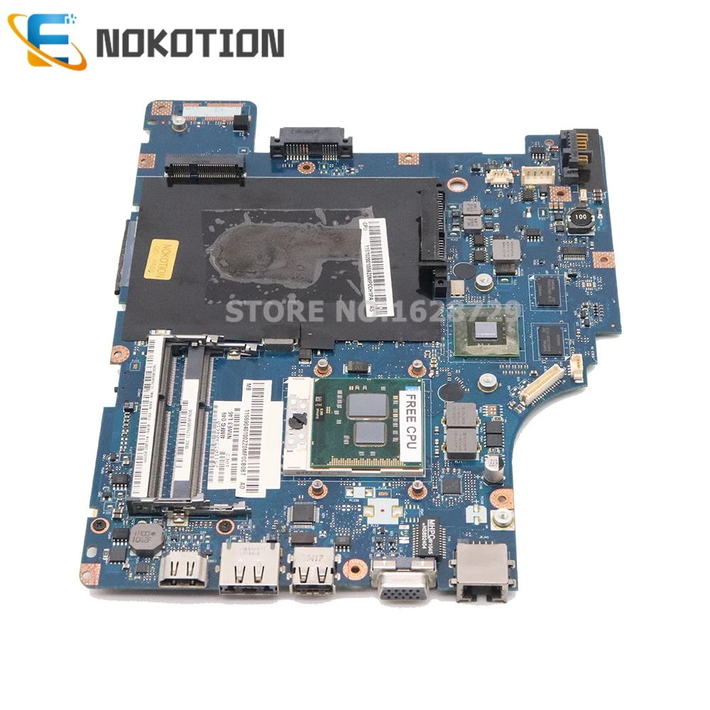 NOKOTION NIWE1 LA-5751P материнская плата для ноутбука lenovo G460 HM55 DDR3 Geforce 310M GPU Бесплатный процессор полностью протестирован
