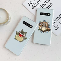 anime my neighbor totoro phone case transparent for samsung galaxy a s note 9 10 51 50 71 70 80 20 21 30s ultra plus