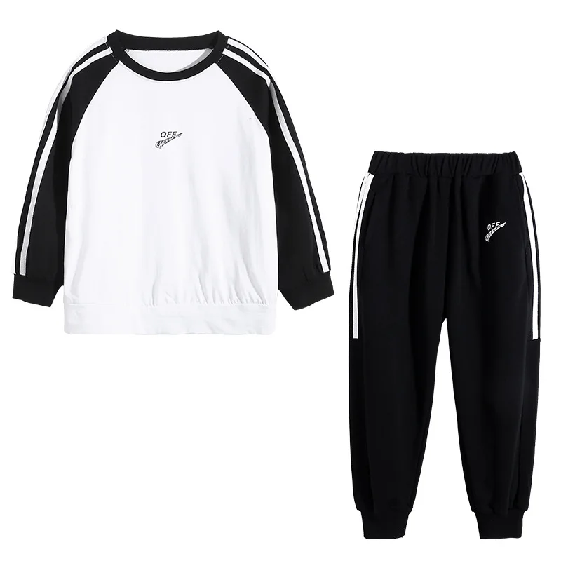 

Children's Casual Sports Kit Spring 2021 New Boys Fashion Mid-Kids Sweatshirt Outfits Jogger set