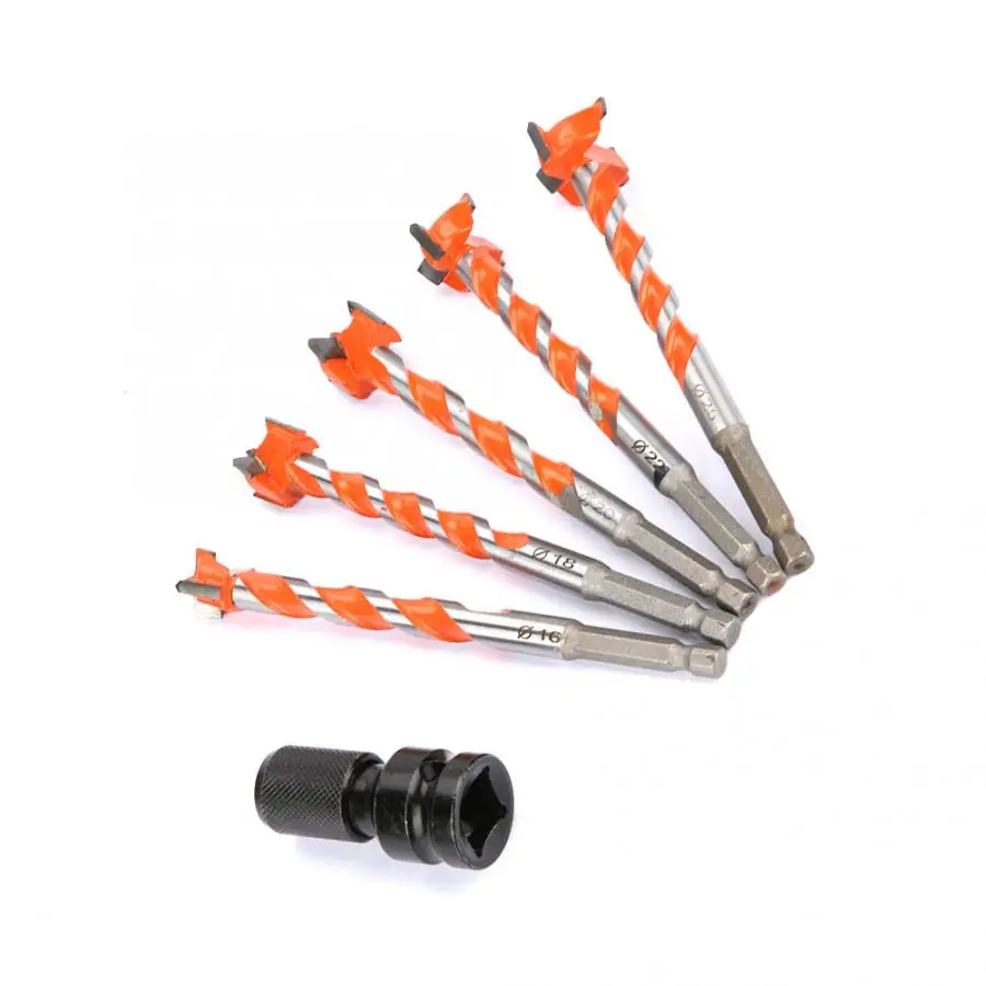 Drill Bit Adapter Set 6 Pcs Forstner Hole Boring Accuracy Cutter Wood brocas de centrar | Инструменты