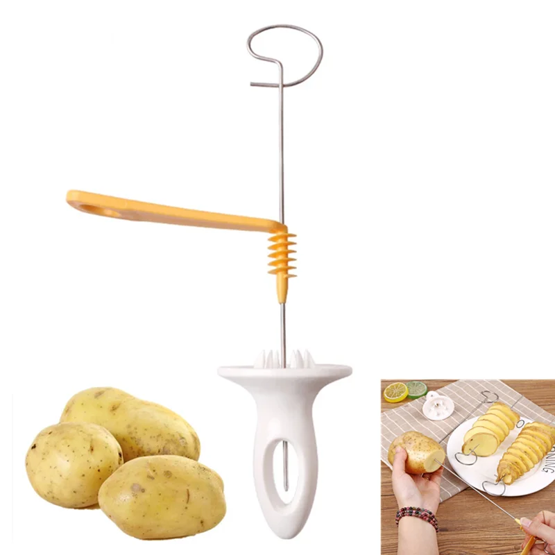 

1 Набор спиральный резак для картофеля, слайсер для огурцов, кухонные аксессуары, спиральный измельчитель овощей, кухонные гаджеты