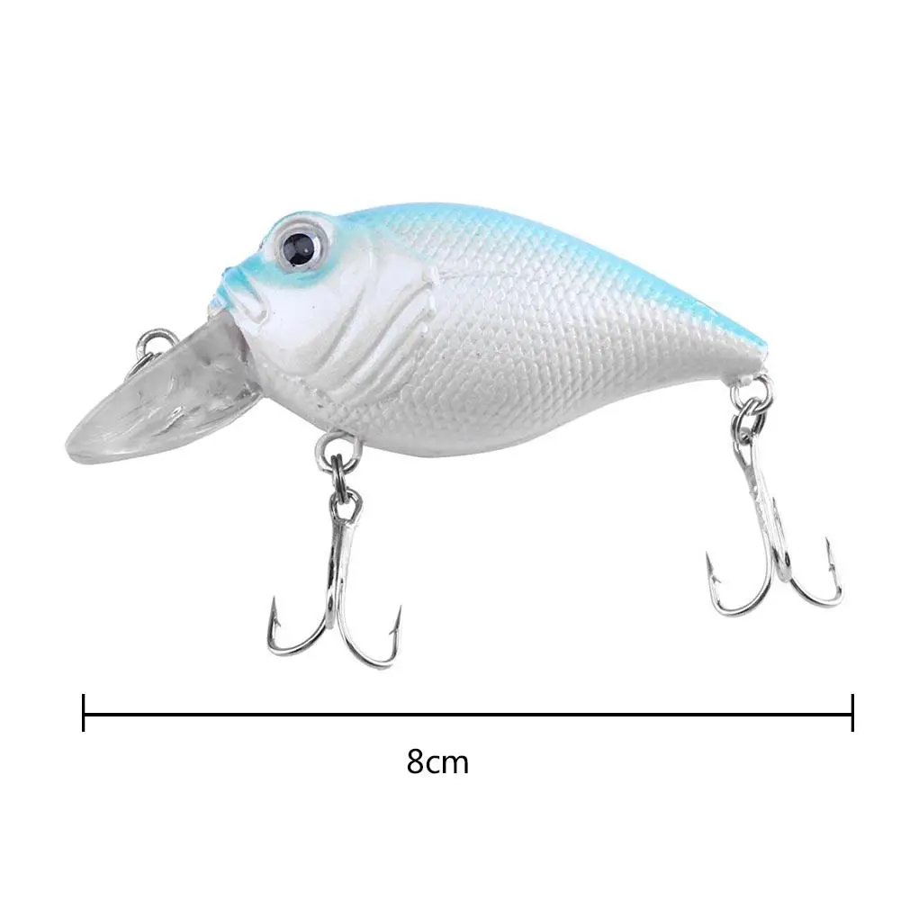 1 шт. 8 см твердая искусственная приманка рыболовная плавающая наживка Minnow 3D глаза