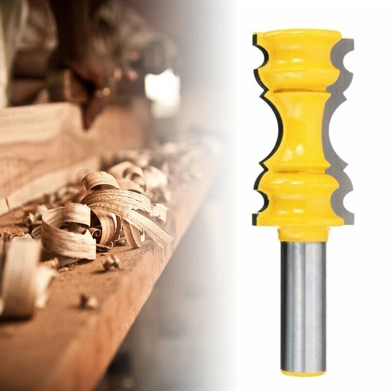 

Crown Molding Router Bit Trimming Woodworking Carpentry Workshop Tools Silver+Yellow Part Kit