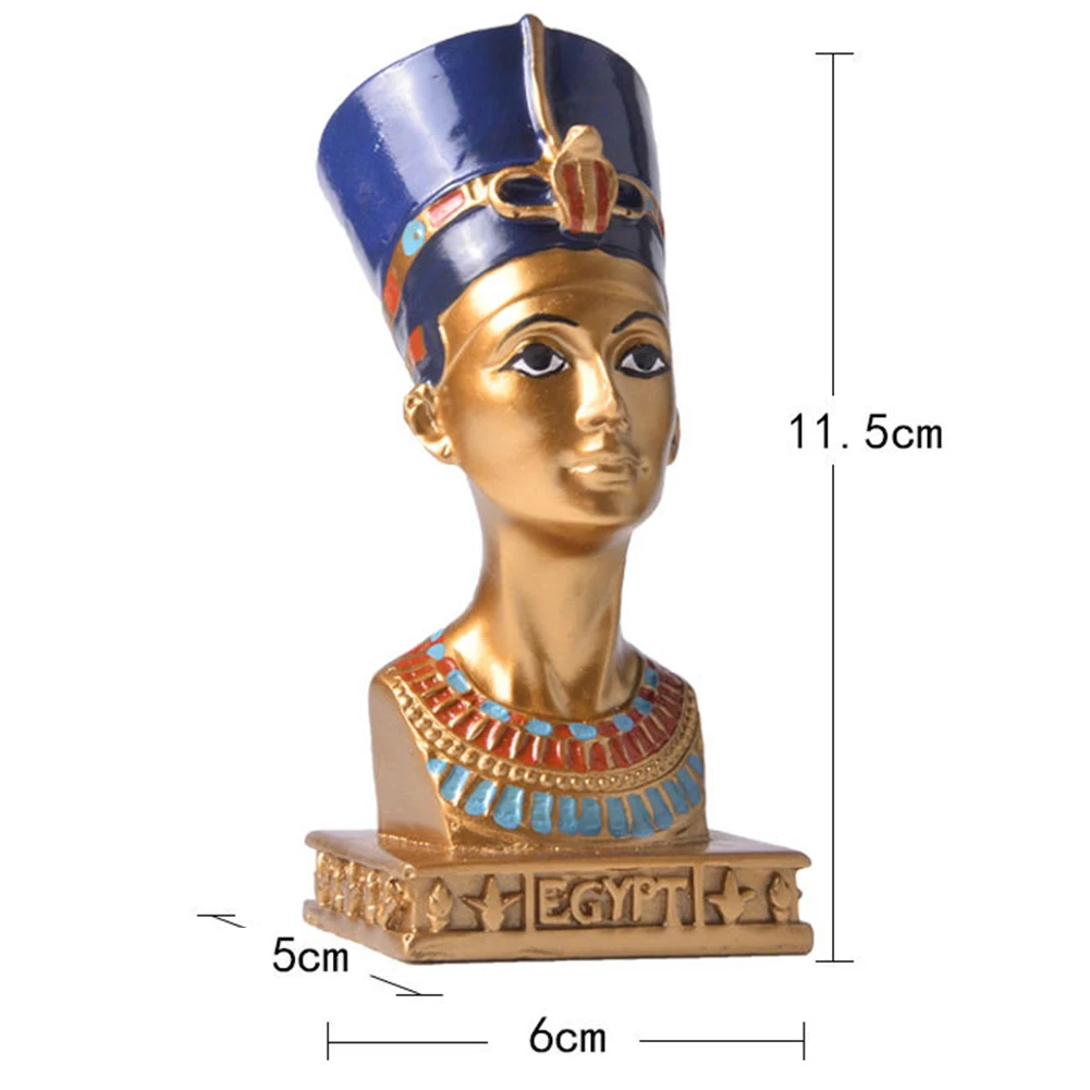 Ретро-статуя египетской королевы бюст Статуэтка из смолы декор для стола