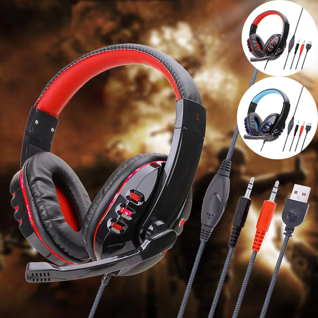 Игровые наушники с разъемом USB + 3 5 игровые стереонаушники микрофоном для N-Switch