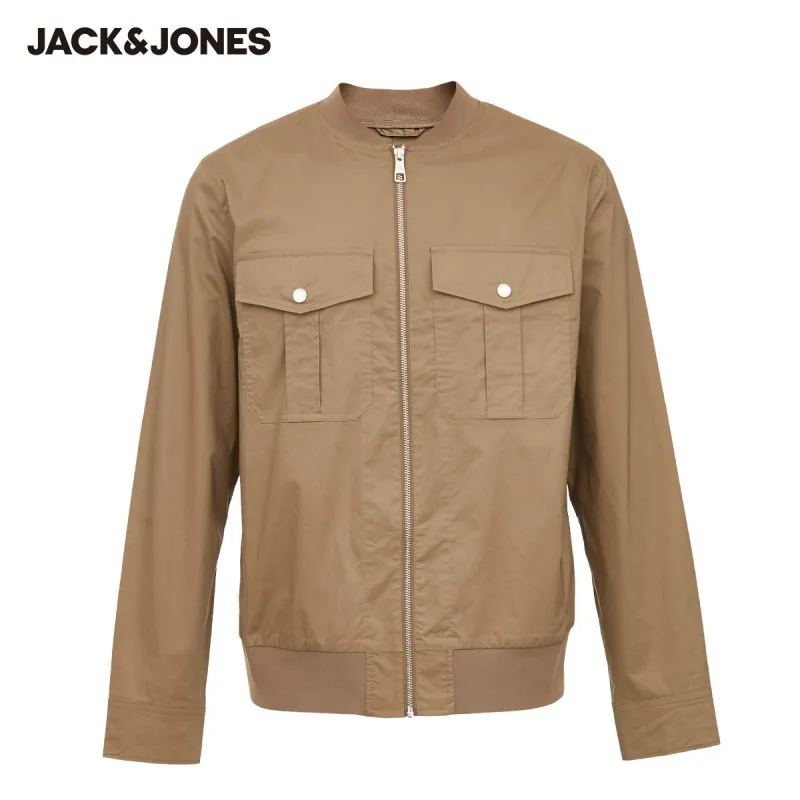 

JackJones Men's Baseball Collar Cotton Casual Caogo Short Jacket| 220221510