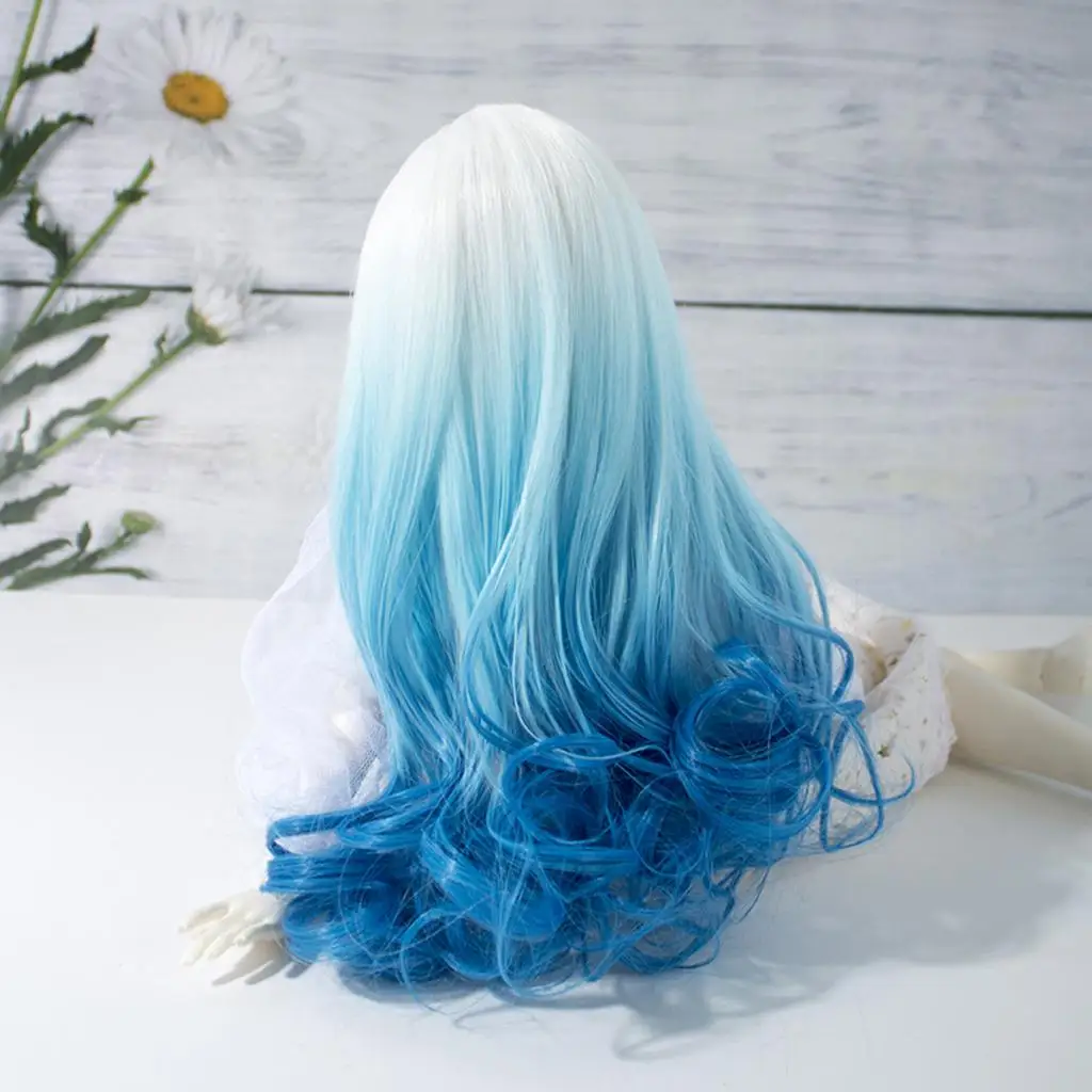 

1/3 1/4 Curly Wig 30cm Hair Gradient for Doll DIY Making Repairs
