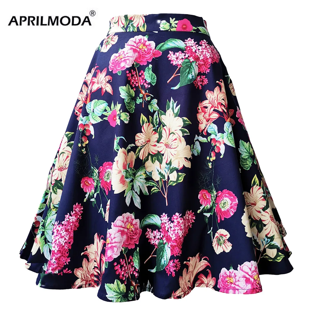 Женская винтажная юбка с высокой талией черная короткая миди в стиле ретро 50 х