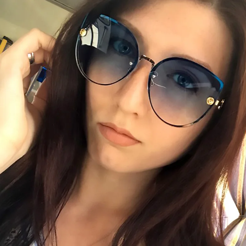 Занавес Lunette Soleil Femme кошачий глаз солнцезащитные очки женские океан Ретро