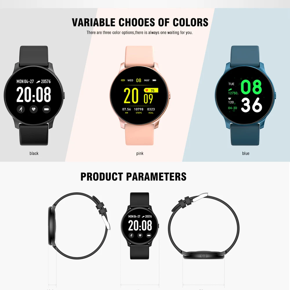 Умные часы KOSPET Magic для женщин с мониторингом сердечного ритма, измерением уровня кислорода в крови, спортом по Bluetooth для мужчин, трекер фитнеса KW19 Smartwatch для Android и IOS.