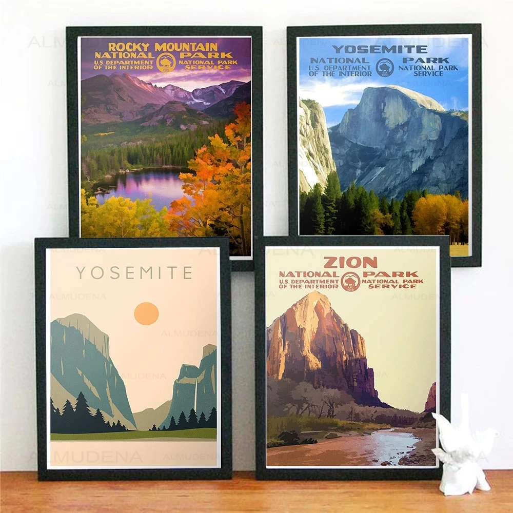 

National Park Yosemite Rocky Canvas Painting Art Nordic Posters and Prints Wall Pictures for Living Room Decoration Frameless
