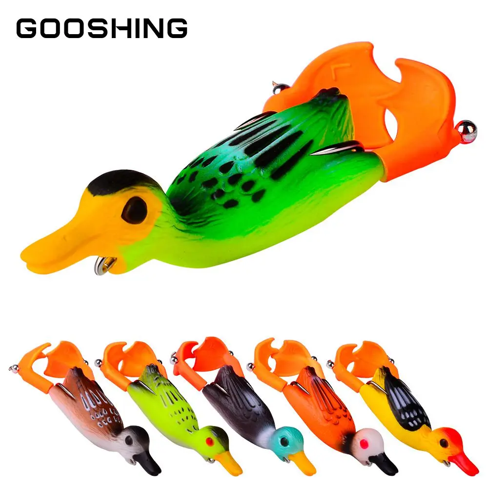 

GOOSHING 1pcs Propeller Flipper Duck Fishing Lure Ducking Fishing Frog Lure 9cm 11g Artificial Bait Duckling 3D Eyes Baits Bass