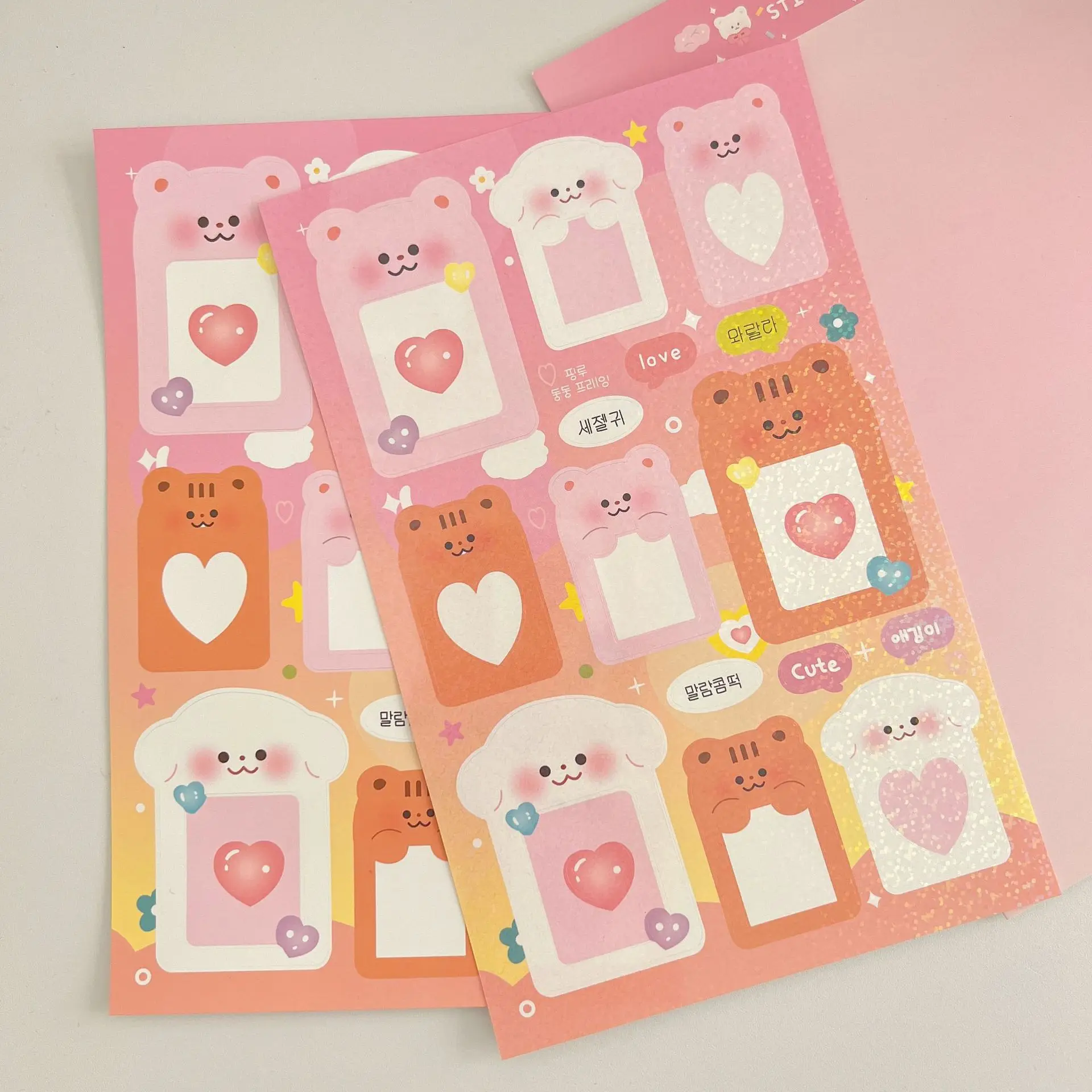 Корейский Ins Kawaii Love альбом для фотографий с рамками, наклейками и открытками Polaroid Idol Scrapbook Cute Stationery Decorative Aesthetic On.