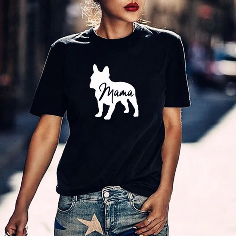 Женская футболка Харадзюку модная с забавным принтом для любимого питомца