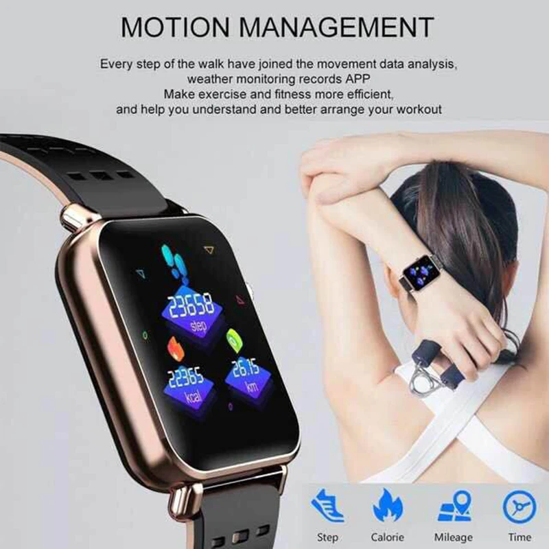 

Y6pro color screen smart bracelet heart rate blood pressure monitoring waterproof sport smart watch for IOS Android mobile phone