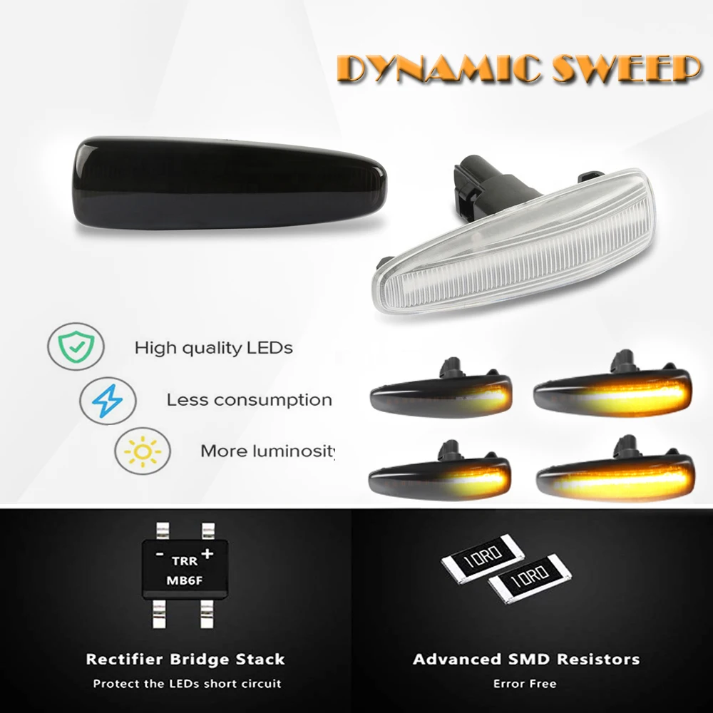 

For Mitsubishi Lancer Evolution X Lancer Sportack Outlander Sport Mirage Montero Pajero ASX Dynamic LED Side Marker Signal Lamp