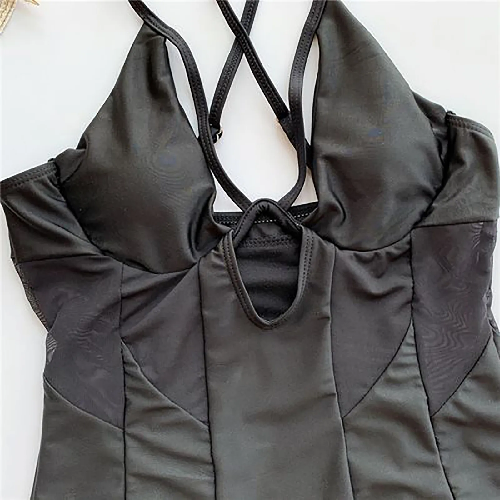 2021 цельный прозрачный купальник женский сексуальный с V образным вырезом и