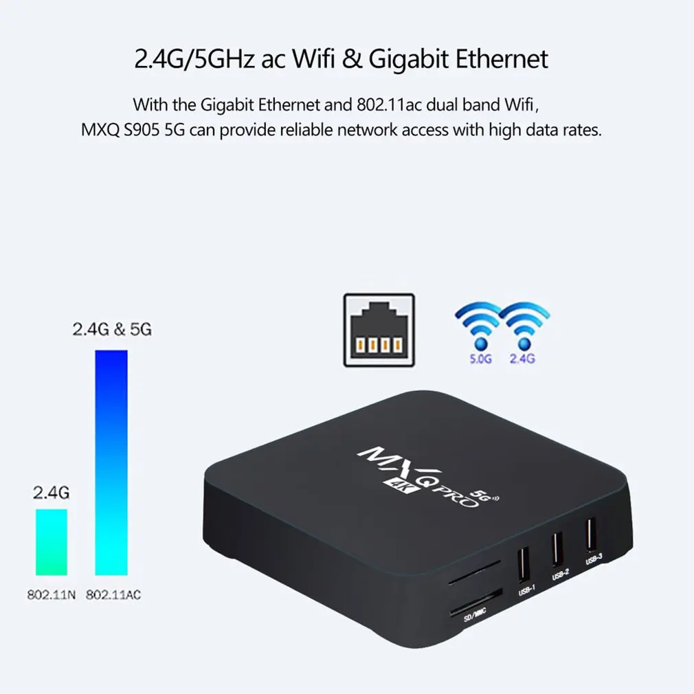 Приставка Смарт-ТВ RK3228 4K Android 2 4 ГГц Wi-Fi | Электроника