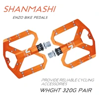 shanmashi enzo flat foot ultralight mountain bike pedals mtb aluminum sealed 3 bearing anti slip bicycle pedals bicycle parts