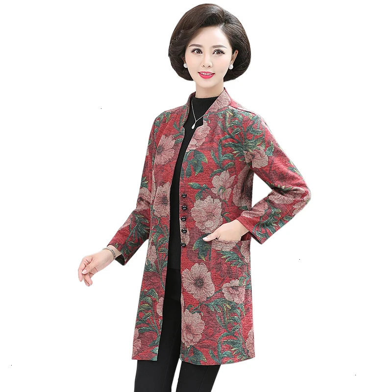 Размер высокое качество весенний женский плащ с длинным рукавом и принтом тонкий
