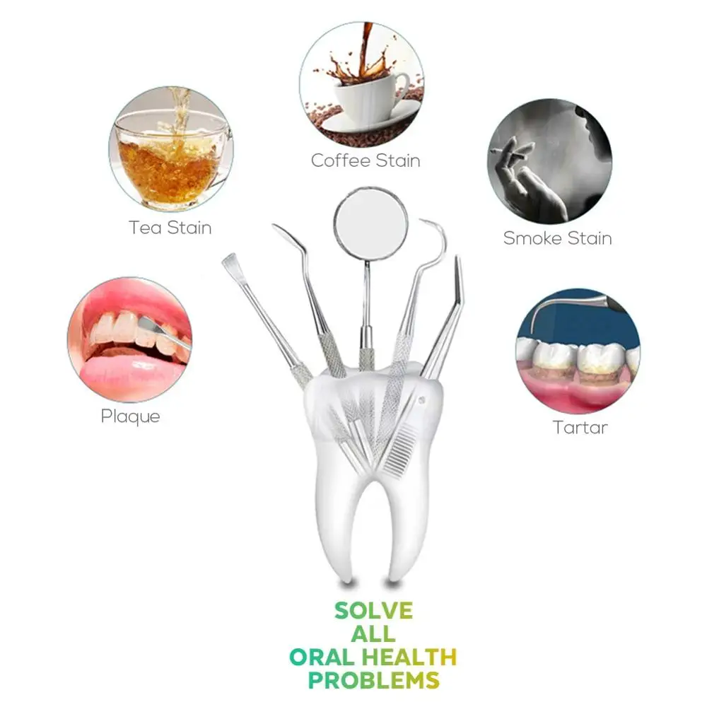 Профессиональные инструменты для чистки зубов 5 шт./компл. наборы ухода за зубами