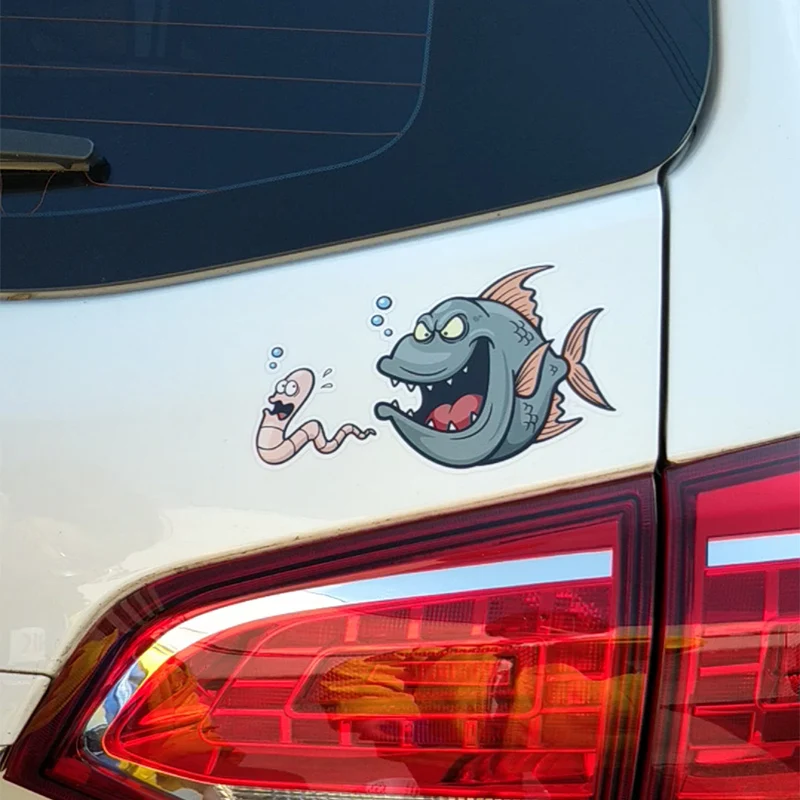 

Funny 17CM*9.2CM Interesting Marine Life Cartoon PVC Waterproof Decal Car Sticker