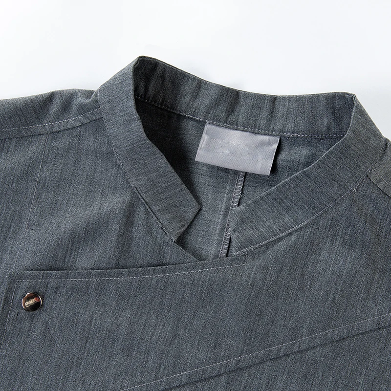 Men Women Stand Collar Chef Coat Bakery Food Service Kitchen Jackets Catering Restaurant Hotel Cooking Cook Wear Sushi Uniform |