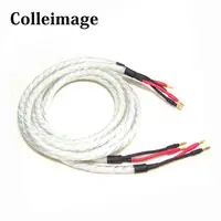 Colleimage Hifi LITON 6N OFC Hifi Speaker Cable Hi-end Speaker Wire for Amplifier and CD with Banana Plugs 2 to 2