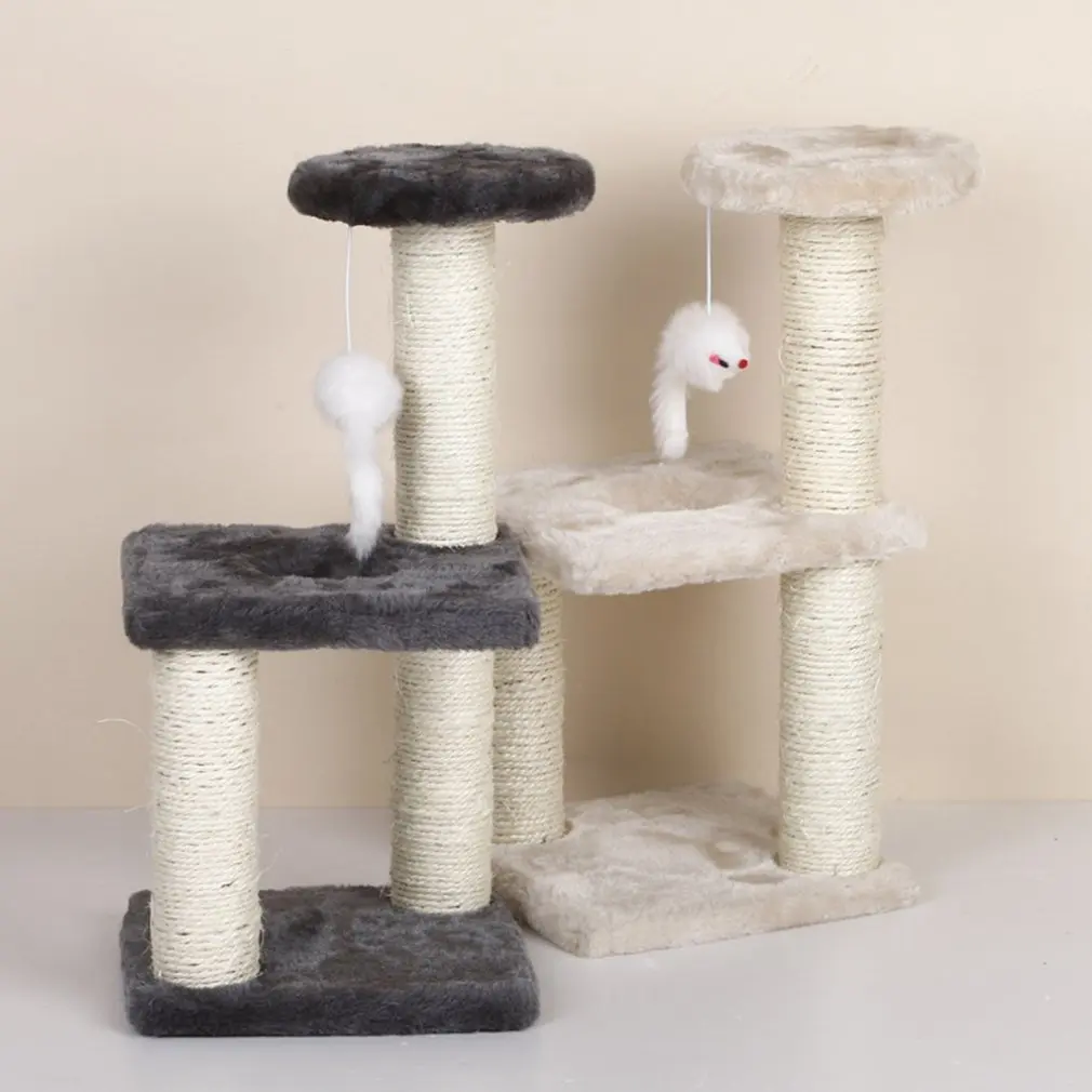 

Cat Climbing Frame Three-layer Three-post Grinding Claw Square Plate Pet Cat Toy Jumping Training Toy Cat Scratching Board