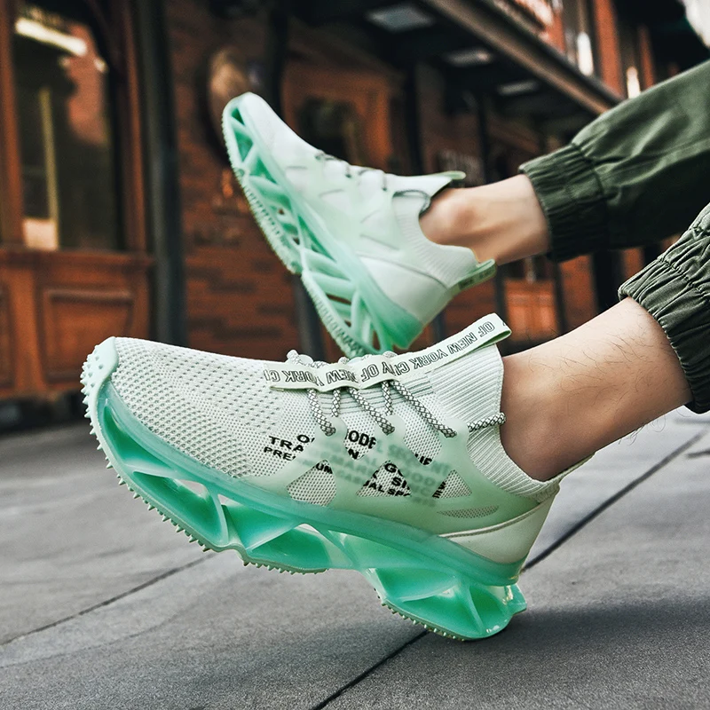 

New Arrival Mens Running Shoes Damping Man Jogging Shoes Outdoor Mans Sneakers Soft Man Sports Shoe Lace Up Blade Sneaker Size 8