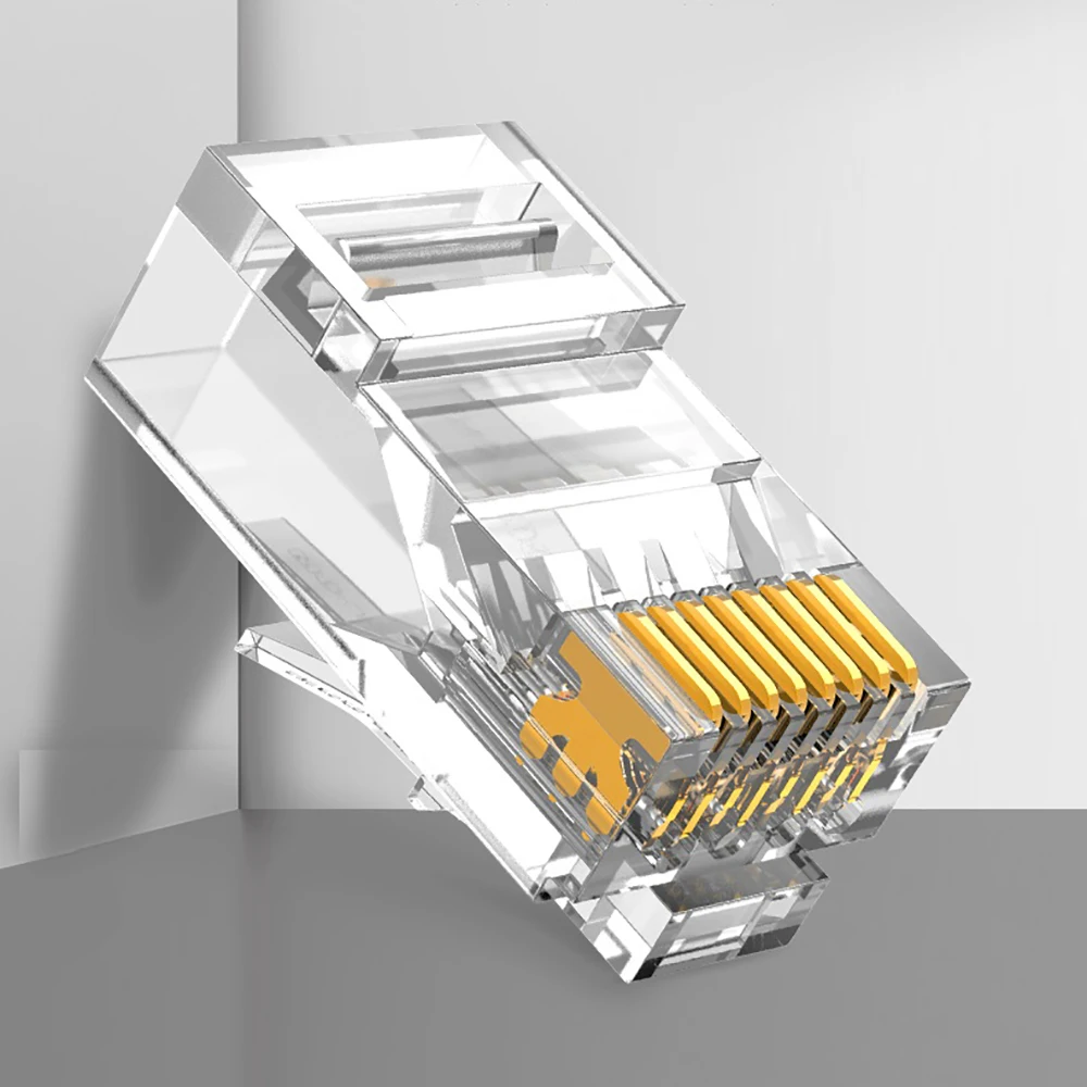 RJ45 разъем 6U Gold PlatedPass через Ethernet кабели модуль штепсельная сеть RJ-45 Кристалл