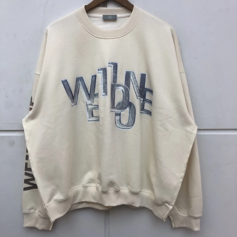 

WE11DONE Damage Sweatshirts Men Women 1:1 High Quality streetwear Oversize Hoodie welldone pullover