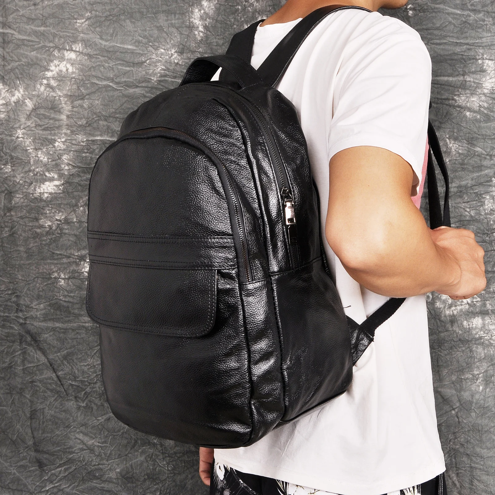 

Дизайнерский мужской оригинальный кожаный повседневный модный вместительный ноутбук для путешествий, школы и колледжа 17 дюймов