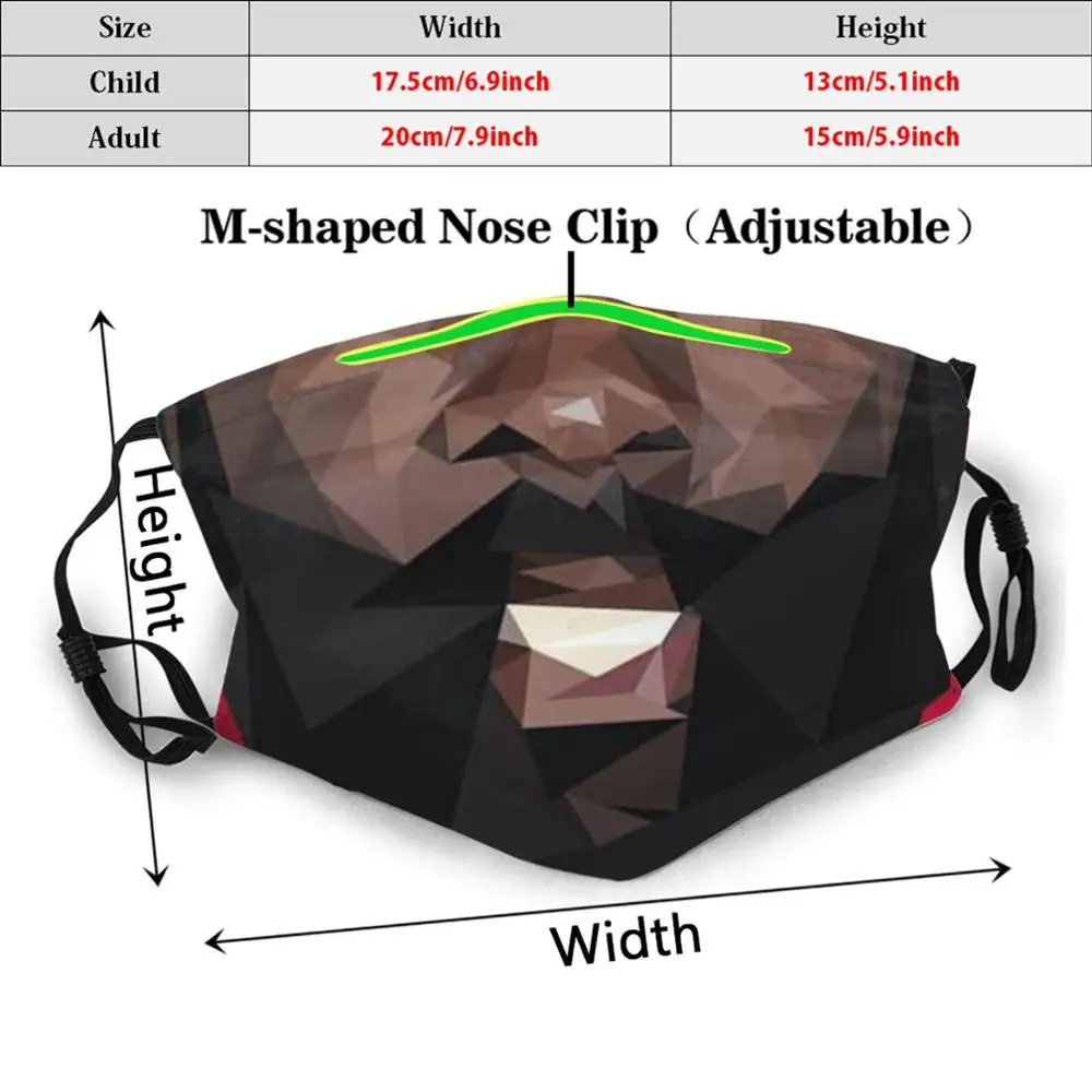 Маска для бороды с принтом моющийся фильтр Забавный рот Джеймс Харден