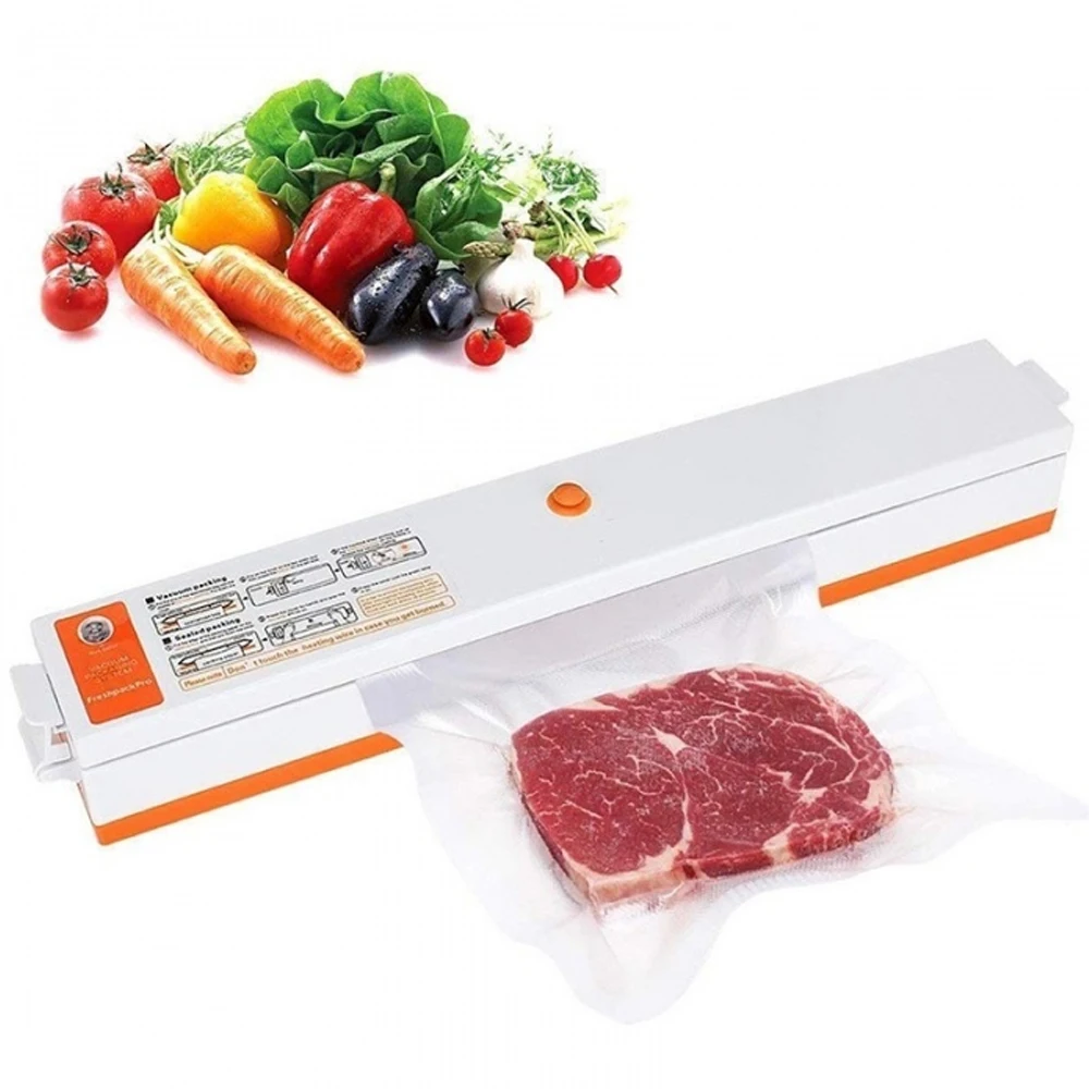 

Электрический вакуумный упаковщик для бытовых пакетов, в комплекте 10 вакуумных пищевых пакетов для кухни 100 Вт 220 В/50 Гц, автоматический кухо...