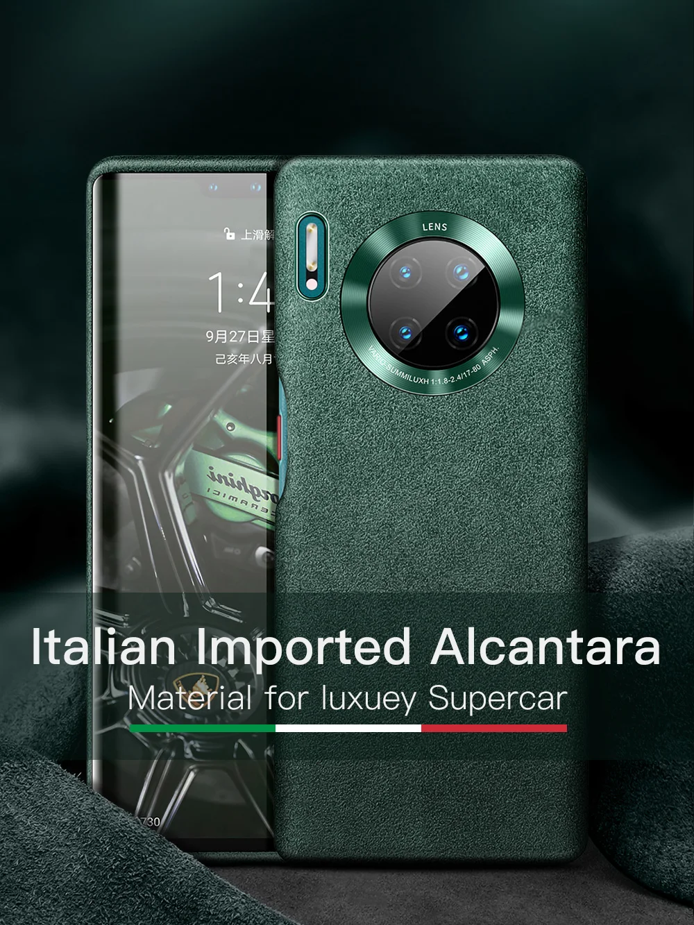 YMW чехол с итальянской алькантарой для Huawei Mate30 Pro модные роскошные деловые чехлы