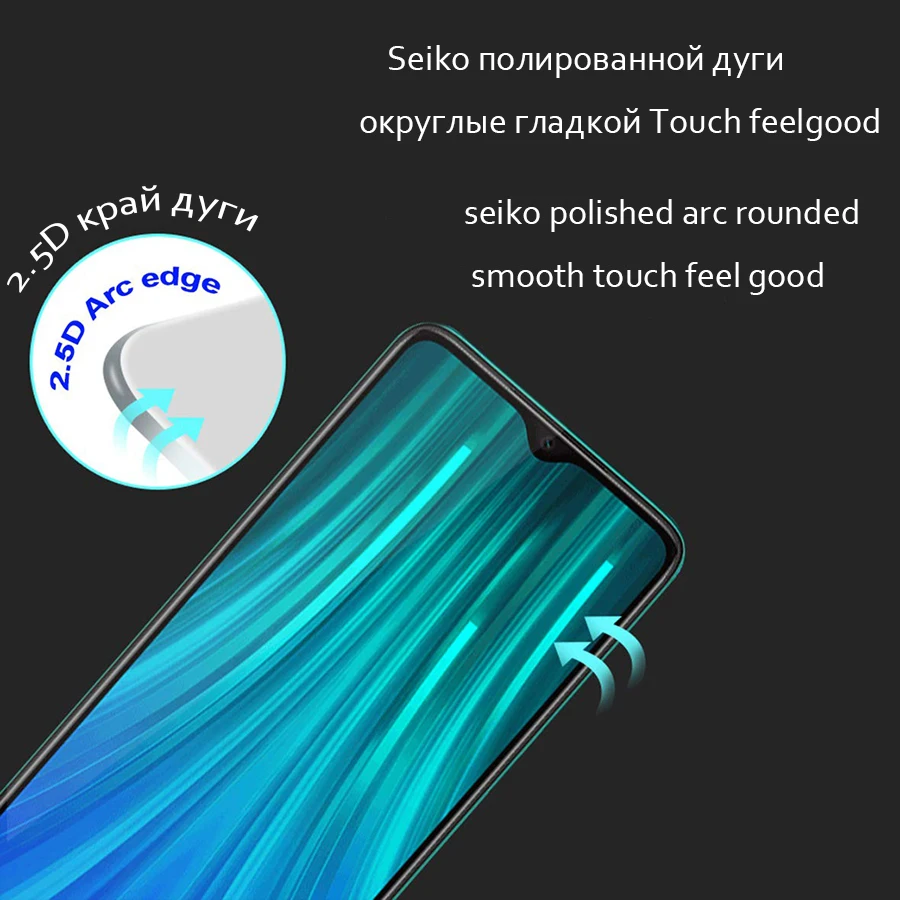 9D закаленное стекло для Xiaomi Redmi Note 8 Pro 8T 8A защита экрана полное покрытие